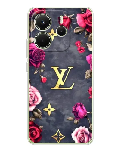 Чехол для Xiaomi Redmi Note 14 4G (Global) с картинкой «Цветочный Louis Vuitton»