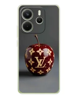 Чехол для Xiaomi Redmi Note 14 4G (Global) с картинкой «Красное яблоко LV»
