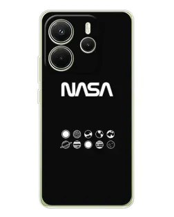 Чохол для Xiaomi Redmi Note 14 4G (Global) з картинкою «NASA — технічний принт»