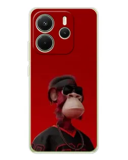 Чохол для Xiaomi Redmi Note 14 4G (Global) з картинкою «Bored Ape в червоному»
