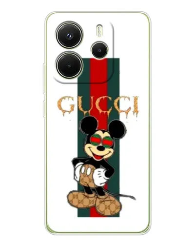 Чохол для Xiaomi Redmi Note 14 4G (Global) з картинкою «Міккі Маус Gucci — смуги» Чохол для Xiaomi Redmi Note 14 4G (Global) з картинкою «Міккі Маус Gucci — смуги»