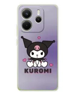 Чохол для Xiaomi Redmi Note 14 4G (Global) з картинкою «Kuromi — фіолетовий арт»