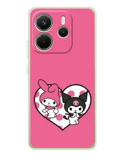 Чохол для Xiaomi Redmi Note 14 4G (Global) з картинкою «Kuromi та My Melody»