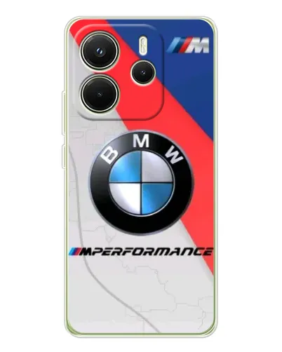 Чехол для Xiaomi Redmi Note 14 4G (Global) с картинкой «BMW Performance стиль» Чехол для Xiaomi Redmi Note 14 4G (Global) с картинкой «BMW Performance стиль»