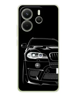 Чехол для Xiaomi Redmi Note 14 4G (Global) с картинкой «Темный силуэт BMW» Чехол для Xiaomi Redmi Note 14 4G (Global) с картинкой «Темный силуэт BMW»
