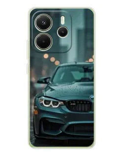 Чехол для Xiaomi Redmi Note 14 4G (Global) с картинкой «BMW в огнях города» Чехол для Xiaomi Redmi Note 14 4G (Global) с картинкой «BMW в огнях города»