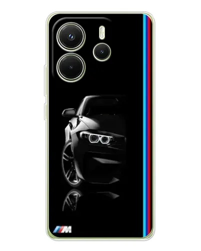 Чехол для Xiaomi Redmi Note 14 4G (Global) с картинкой «Силуэт BMW в темноте» Чехол для Xiaomi Redmi Note 14 4G (Global) с картинкой «Силуэт BMW в темноте»