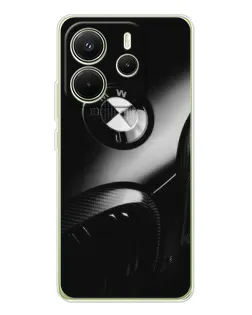 Чехол для Xiaomi Redmi Note 14 4G (Global) с картинкой «Эмблема BMW — макро» Чехол для Xiaomi Redmi Note 14 4G (Global) с картинкой «Эмблема BMW — макро»