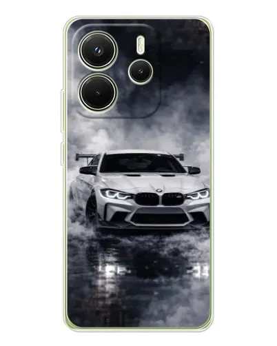 Чехол для Xiaomi Redmi Note 14 4G (Global) с картинкой «BMW сквозь туман» Чехол для Xiaomi Redmi Note 14 4G (Global) с картинкой «BMW сквозь туман»