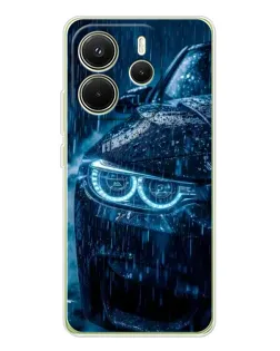 Чехол для Xiaomi Redmi Note 14 4G (Global) с картинкой «BMW под дождем» Чехол для Xiaomi Redmi Note 14 4G (Global) с картинкой «BMW под дождем»