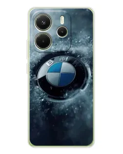 Чехол для Xiaomi Redmi Note 14 4G (Global) с картинкой «Логотип BMW — лед» Чехол для Xiaomi Redmi Note 14 4G (Global) с картинкой «Логотип BMW — лед»