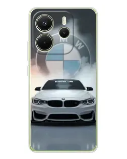 Чехол для Xiaomi Redmi Note 14 4G (Global) с картинкой «BMW в белом дыму» Чехол для Xiaomi Redmi Note 14 4G (Global) с картинкой «BMW в белом дыму»