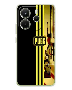 Чехол для Xiaomi Redmi Note 14 4G (Global) с картинкой «PUBG — камуфляжный шлем»