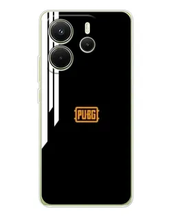Чехол для Xiaomi Redmi Note 14 4G (Global) с картинкой «PUBG — вертикальные линии»