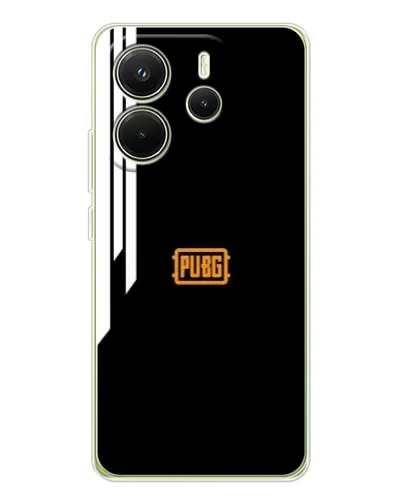 Чехол для Xiaomi Redmi Note 14 4G (Global) с картинкой «PUBG — вертикальные линии»