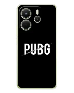 Чехол для Xiaomi Redmi Note 14 4G (Global) с картинкой «PUBG — белый логотип»
