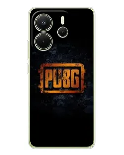 Чехол для Xiaomi Redmi Note 14 4G (Global) с картинкой «PUBG — золотой логотип»