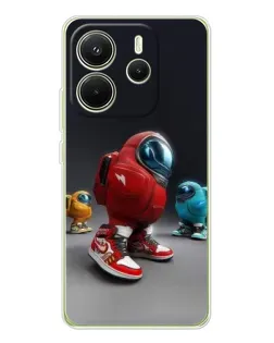Чехол для Xiaomi Redmi Note 14 4G (Global) с картинкой «Among Us — 3D стиль»