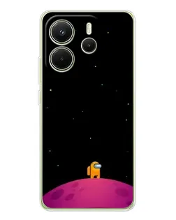 Чехол для Xiaomi Redmi Note 14 4G (Global) с картинкой «Одинокий герой на планете»