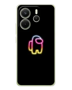Чехол для Xiaomi Redmi Note 14 4G (Global) с картинкой «Among Us градиент»
