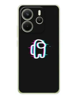 Чехол для Xiaomi Redmi Note 14 4G (Global) с картинкой «Among Us неон»