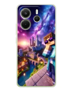 Чехол для Xiaomi Redmi Note 14 4G (Global) с картинкой «Стив и космос»
