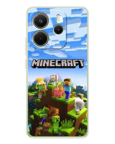 Чехол для Xiaomi Redmi Note 14 4G (Global) с картинкой «Minecraft классический мир» Чехол для Xiaomi Redmi Note 14 4G (Global) с картинкой «Minecraft классический мир»