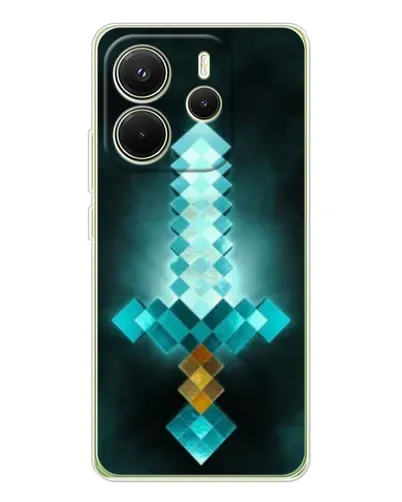 Чехол для Xiaomi Redmi Note 14 4G (Global) с картинкой «Алмазный меч неон» Чехол для Xiaomi Redmi Note 14 4G (Global) с картинкой «Алмазный меч неон»
