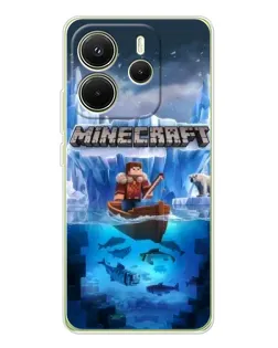 Чохол для Xiaomi Redmi Note 14 4G (Global) з картинкою «Minecraft льодянийсвіт»