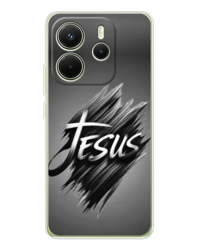 Чехол для Xiaomi Redmi Note 14 4G (Global) с картинкой «Надпись Jesus Graffiti»