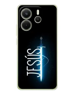 Чехол для Xiaomi Redmi Note 14 4G (Global) с картинкой «Меч Духа Jesus»