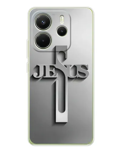 Чехол для Xiaomi Redmi Note 14 4G (Global) с картинкой «Металлический крест Jesus» Чехол для Xiaomi Redmi Note 14 4G (Global) с картинкой «Металлический крест Jesus»