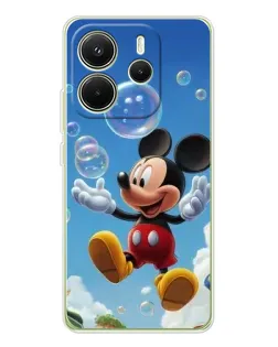 Чохол для Xiaomi Redmi Note 14 4G (Global) з картинкою «Mickey та мильні бульбашки»