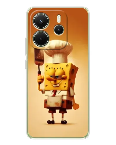 Чехол для Xiaomi Redmi Note 14 4G (Global) с картинкой «Губка Боб повар» Чехол для Xiaomi Redmi Note 14 4G (Global) с картинкой «Губка Боб повар»