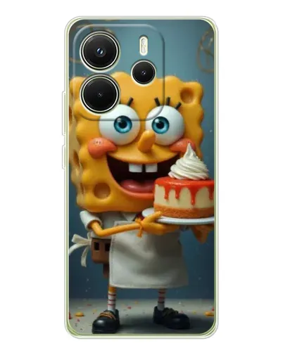Чехол для Xiaomi Redmi Note 14 4G (Global) с картинкой «Повар Спанч Боб» Чехол для Xiaomi Redmi Note 14 4G (Global) с картинкой «Повар Спанч Боб»