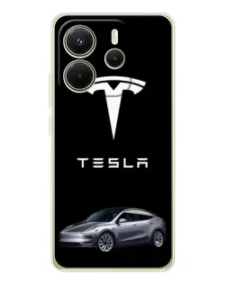 Чехол для Xiaomi Redmi Note 14 4G (Global) с картинкой «Tesla Model Y» Чехол для Xiaomi Redmi Note 14 4G (Global) с картинкой «Tesla Model Y»