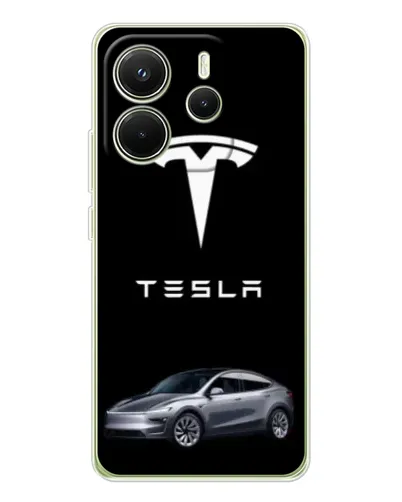 Чехол для Xiaomi Redmi Note 14 4G (Global) с картинкой «Tesla Model Y»