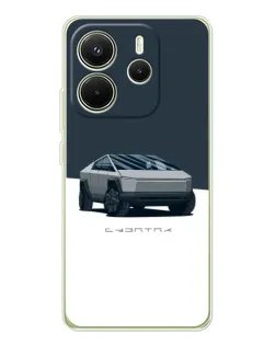 Чехол для Xiaomi Redmi Note 14 4G (Global) с картинкой «Серебристый Cybertruck Tesla» Чехол для Xiaomi Redmi Note 14 4G (Global) с картинкой «Серебристый Cybertruck Tesla»