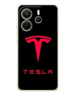 Чехол для Xiaomi Redmi Note 14 4G (Global) с картинкой «Tesla Red Logo» Чехол для Xiaomi Redmi Note 14 4G (Global) с картинкой «Tesla Red Logo»