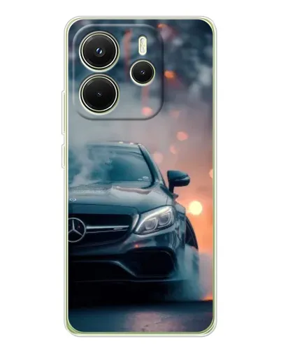 Чехол для Xiaomi Redmi Note 14 4G (Global) с картинкой «Mercedes — ночной город» Чехол для Xiaomi Redmi Note 14 4G (Global) с картинкой «Mercedes — ночной город»
