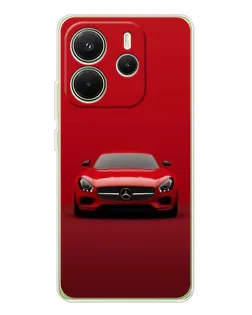 Чехол для Xiaomi Redmi Note 14 4G (Global) с картинкой «Красный Mercedes AMG»
