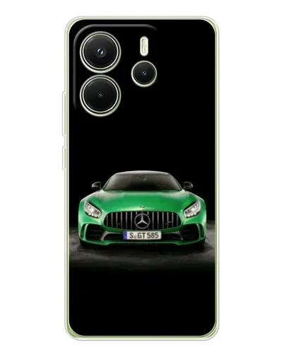 Чехол для Xiaomi Redmi Note 14 4G (Global) с картинкой «Mercedes — неоновый лого» Чехол для Xiaomi Redmi Note 14 4G (Global) с картинкой «Mercedes — неоновый лого»