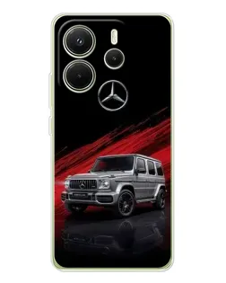 Чехол для Xiaomi Redmi Note 14 4G (Global) с картинкой «Mercedes G-Class красный»