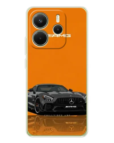 Чехол для Xiaomi Redmi Note 14 4G (Global) с картинкой «Оранжевый Mercedes AMG» Чехол для Xiaomi Redmi Note 14 4G (Global) с картинкой «Оранжевый Mercedes AMG»