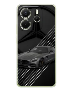 Чехол для Xiaomi Redmi Note 14 4G (Global) с картинкой «Mercedes AMG — графика»