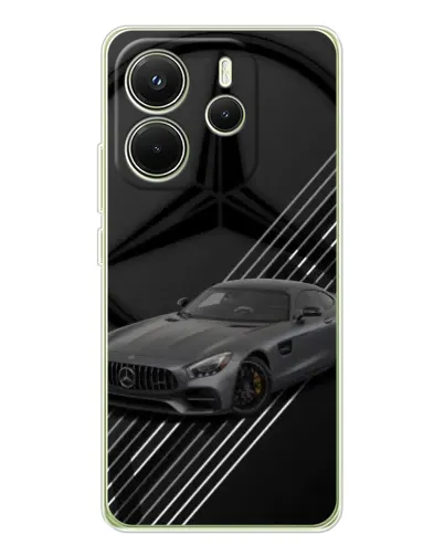 Чехол для Xiaomi Redmi Note 14 4G (Global) с картинкой «Mercedes AMG — графика» Чехол для Xiaomi Redmi Note 14 4G (Global) с картинкой «Mercedes AMG — графика»