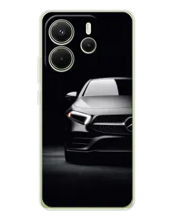 Чехол для Xiaomi Redmi Note 14 4G (Global) с картинкой «Свет фар Mercedes»