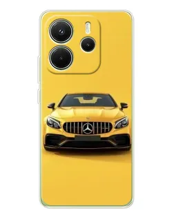 Чехол для Xiaomi Redmi Note 14 4G (Global) с картинкой «Желтый Mercedes GT»