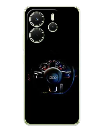 Чехол для Xiaomi Redmi Note 14 4G (Global) с картинкой «Салон Audi — руль» Чехол для Xiaomi Redmi Note 14 4G (Global) с картинкой «Салон Audi — руль»
