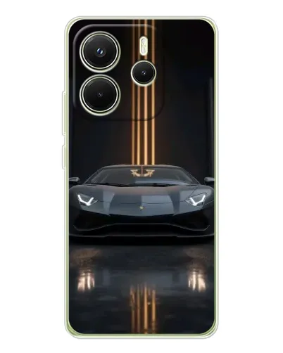 Чохол для Xiaomi Redmi Note 14 4G (Global) з картинкою «Lamborghini золоті лінії» Чохол для Xiaomi Redmi Note 14 4G (Global) з картинкою «Lamborghini золоті лінії»